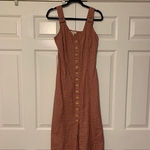 OVERALL BUTTON DOWN DRESS